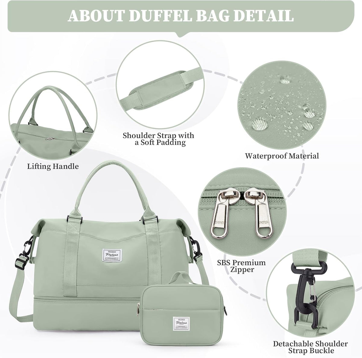 Weekender Bags for Women, Personal Item Travel Bag with Shoes Compartment | Overnight Travel Duffel Bag with Toiletry Bag, Airplane Friendly Carry-On Bag - Colors B