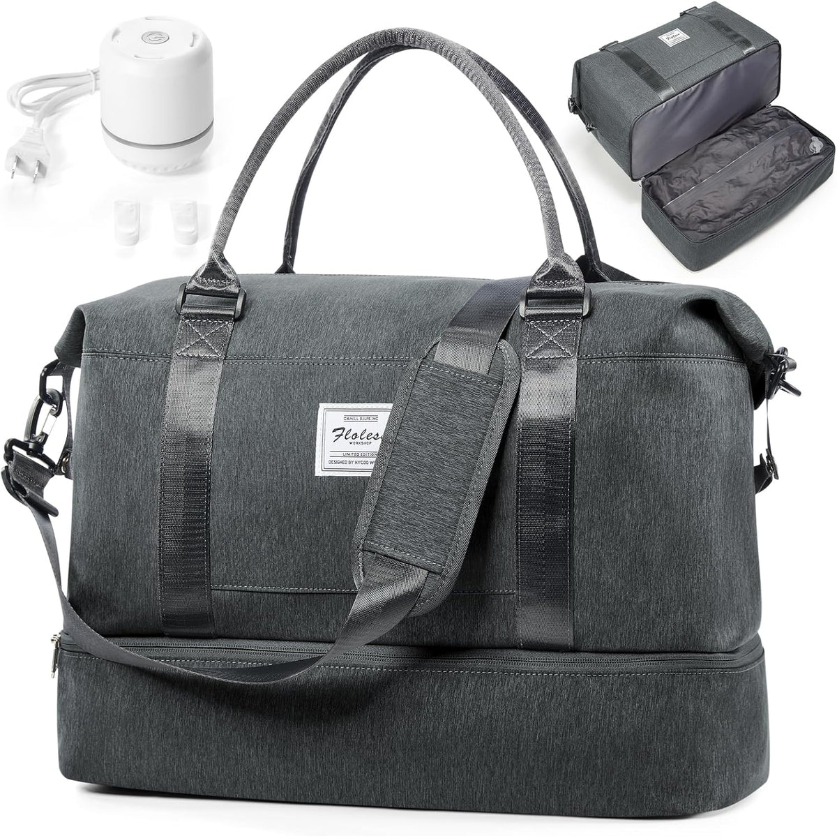 Weekender Bags for Women, Personal Item Travel Bag with Shoes Compartment | Overnight Travel Duffel Bag with Toiletry Bag, Airplane Friendly Carry-On Bag - Colors B