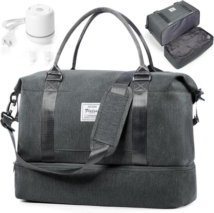 Weekender Bags for Women, Personal Item Travel Bag with Shoes Compartment | Overnight Travel Duffel Bag with Toiletry Bag, Airplane Friendly Carry-On Bag - Colors B