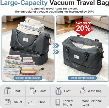 Weekender Bags for Women, Personal Item Travel Bag with Shoes Compartment | Overnight Travel Duffel Bag with Toiletry Bag, Airplane Friendly Carry-On Bag - Colors B