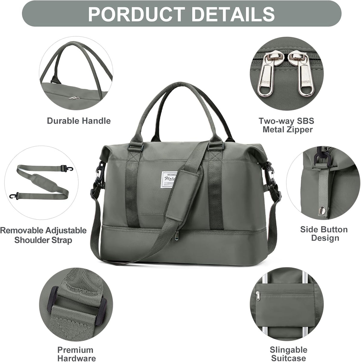 Weekender Bags for Women, Personal Item Travel Bag with Shoes Compartment | Overnight Travel Duffel Bag with Toiletry Bag, Airplane Friendly Carry-On Bag - Colors B