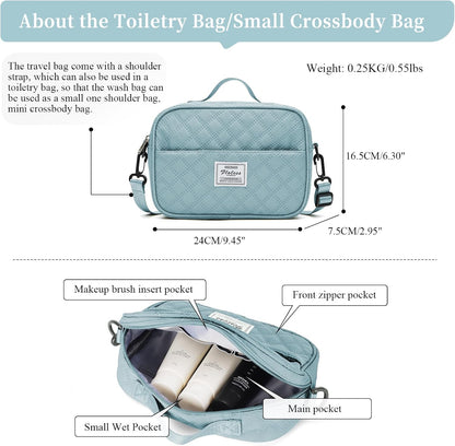 Weekender Bags for Women, Personal Item Travel Bag with Shoes Compartment | Overnight Travel Duffel Bag with Toiletry Bag, Airplane Friendly Carry-On Bag - Colors B