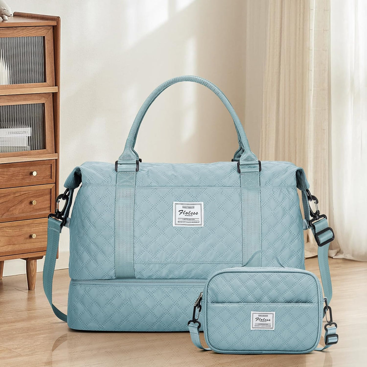 Weekender Bags for Women, Personal Item Travel Bag with Shoes Compartment | Overnight Travel Duffel Bag with Toiletry Bag, Airplane Friendly Carry-On Bag - Colors B
