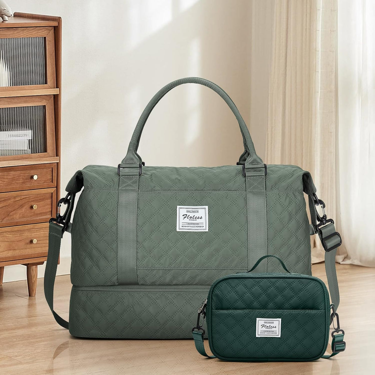 Weekender Bags for Women, Personal Item Travel Bag with Shoes Compartment | Overnight Travel Duffel Bag with Toiletry Bag, Airplane Friendly Carry-On Bag - Colors B