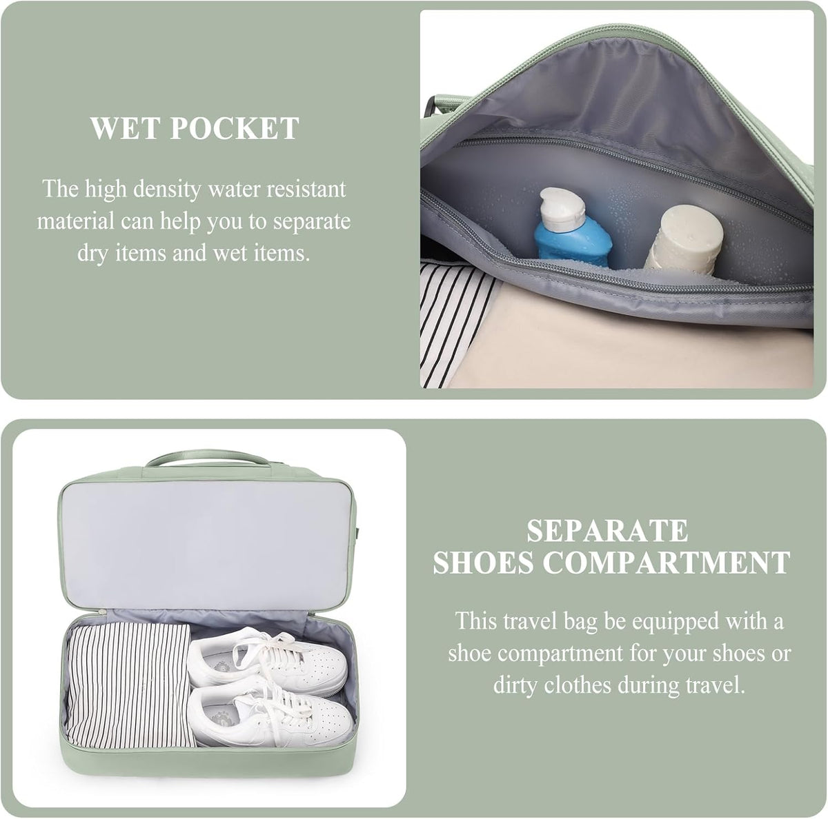 Weekender Bags for Women, Personal Item Travel Bag with Shoes Compartment | Overnight Travel Duffel Bag with Toiletry Bag, Airplane Friendly Carry-On Bag - Colors B