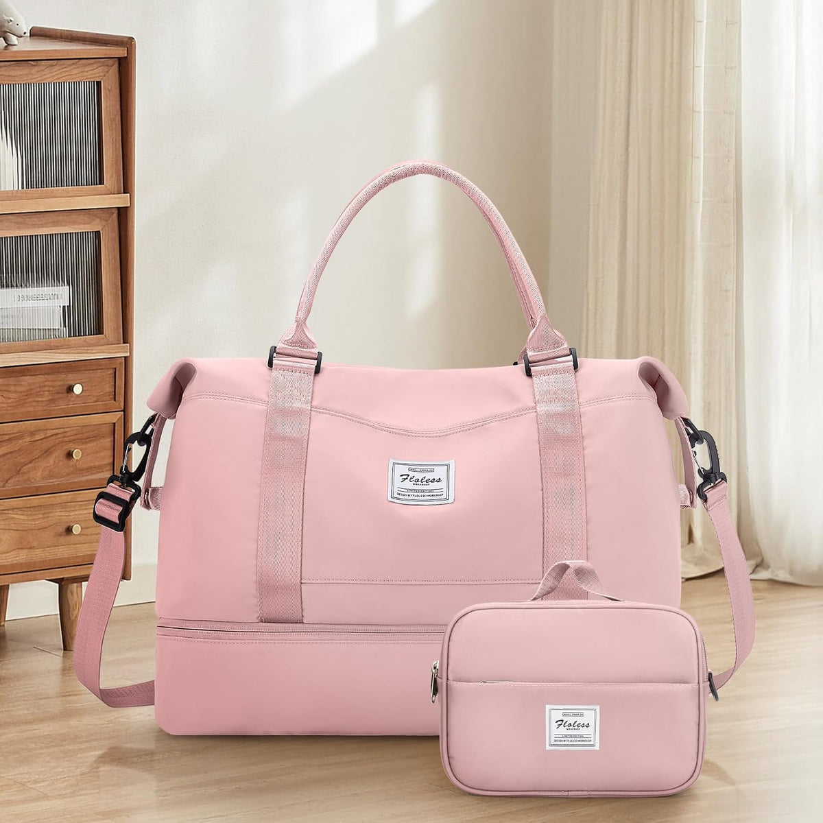Weekender Bags for Women, Personal Item Travel Bag with Shoes Compartment | Overnight Travel Duffel Bag with Toiletry Bag, Airplane Friendly Carry-On Bag - Colors B