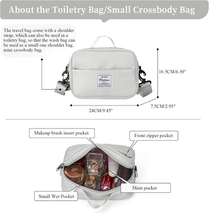 Weekender Bags for Women, Personal Item Travel Bag with Shoes Compartment | Overnight Travel Duffel Bag with Toiletry Bag, Airplane Friendly Carry-On Bag - Colors B