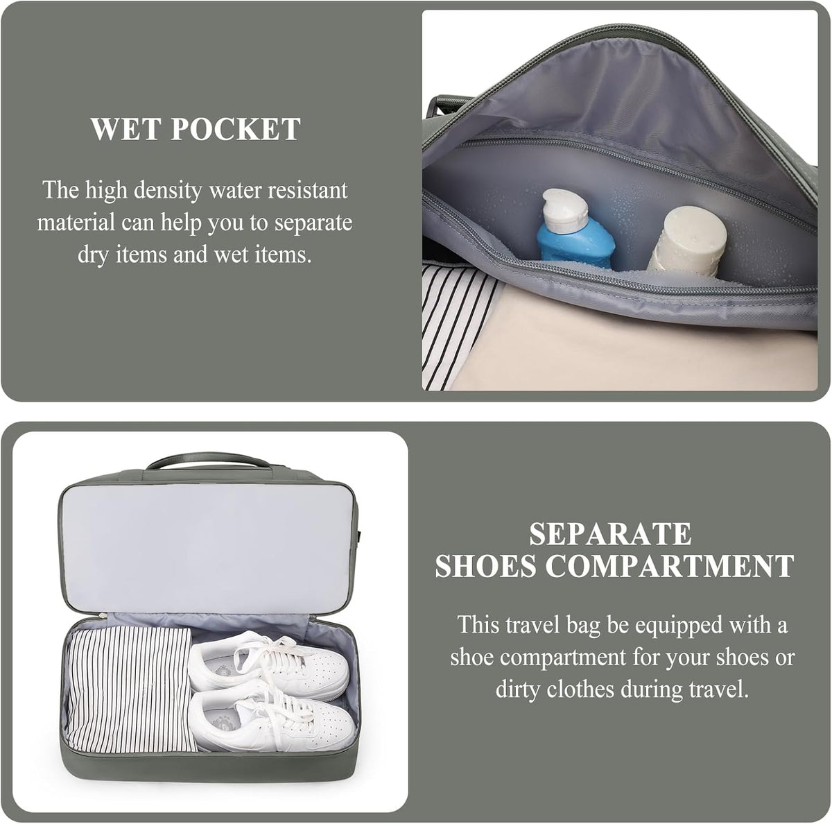 Weekender Bags for Women, Personal Item Travel Bag with Shoes Compartment | Overnight Travel Duffel Bag with Toiletry Bag, Airplane Friendly Carry-On Bag - Colors B