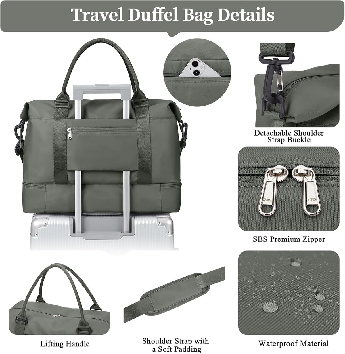 Weekender Bags for Women, Personal Item Travel Bag with Shoes Compartment | Overnight Travel Duffel Bag with Toiletry Bag, Airplane Friendly Carry-On Bag - Colors B