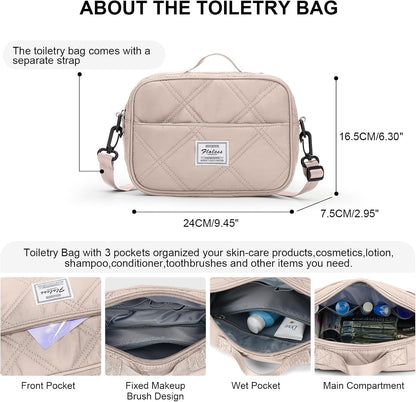 Weekender Bags for Women, Personal Item Travel Bag with Shoes Compartment | Overnight Travel Duffel Bag with Toiletry Bag, Airplane Friendly Carry-On Bag - Colors B