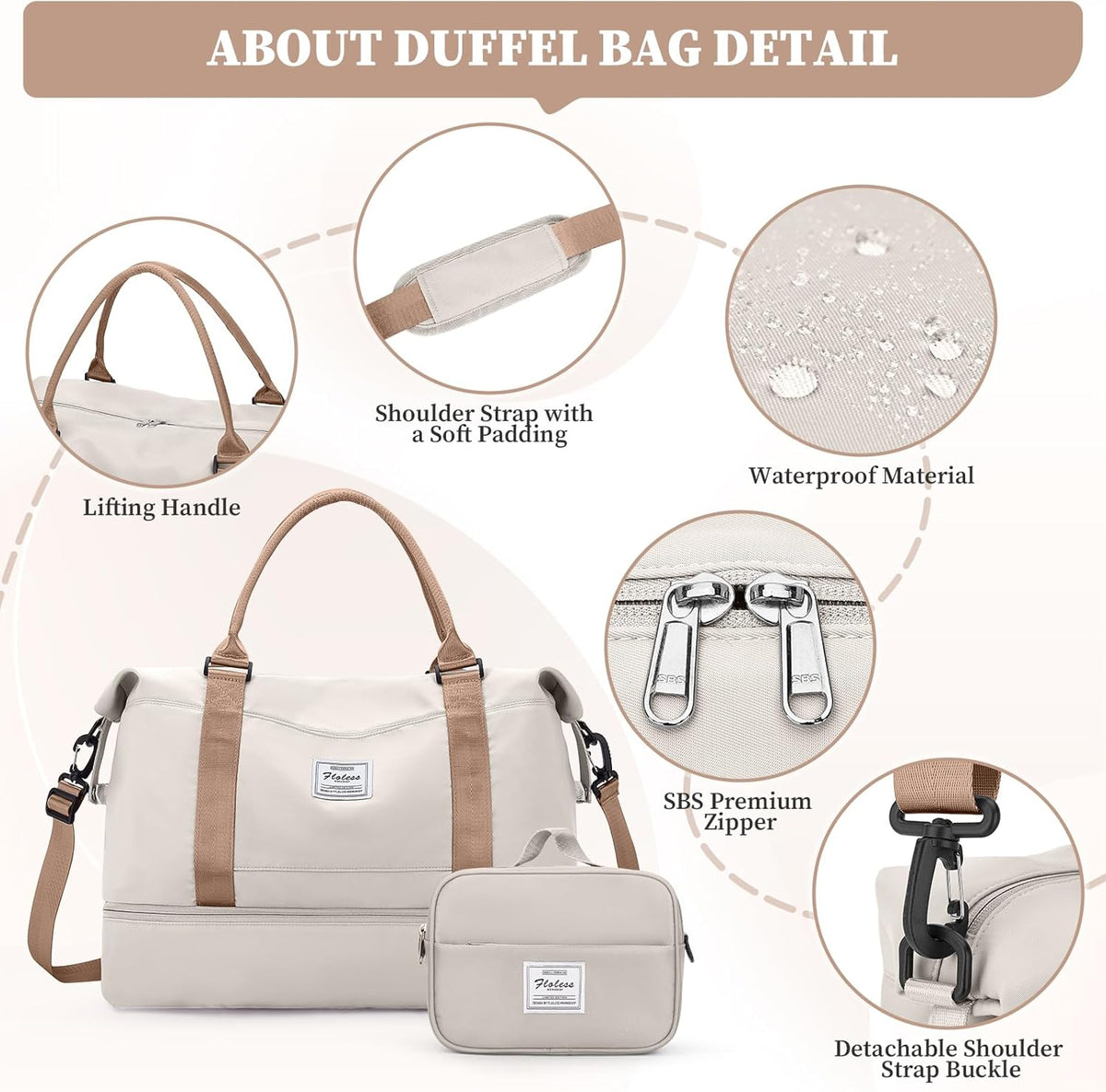 Weekender Bags for Women, Personal Item Travel Bag with Shoes Compartment | Overnight Travel Duffel Bag with Toiletry Bag, Airplane Friendly Carry-On Bag - Colors B