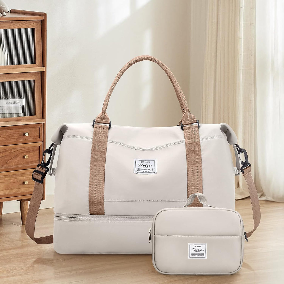 Weekender Bags for Women, Personal Item Travel Bag with Shoes Compartment | Overnight Travel Duffel Bag with Toiletry Bag, Airplane Friendly Carry-On Bag - Colors B