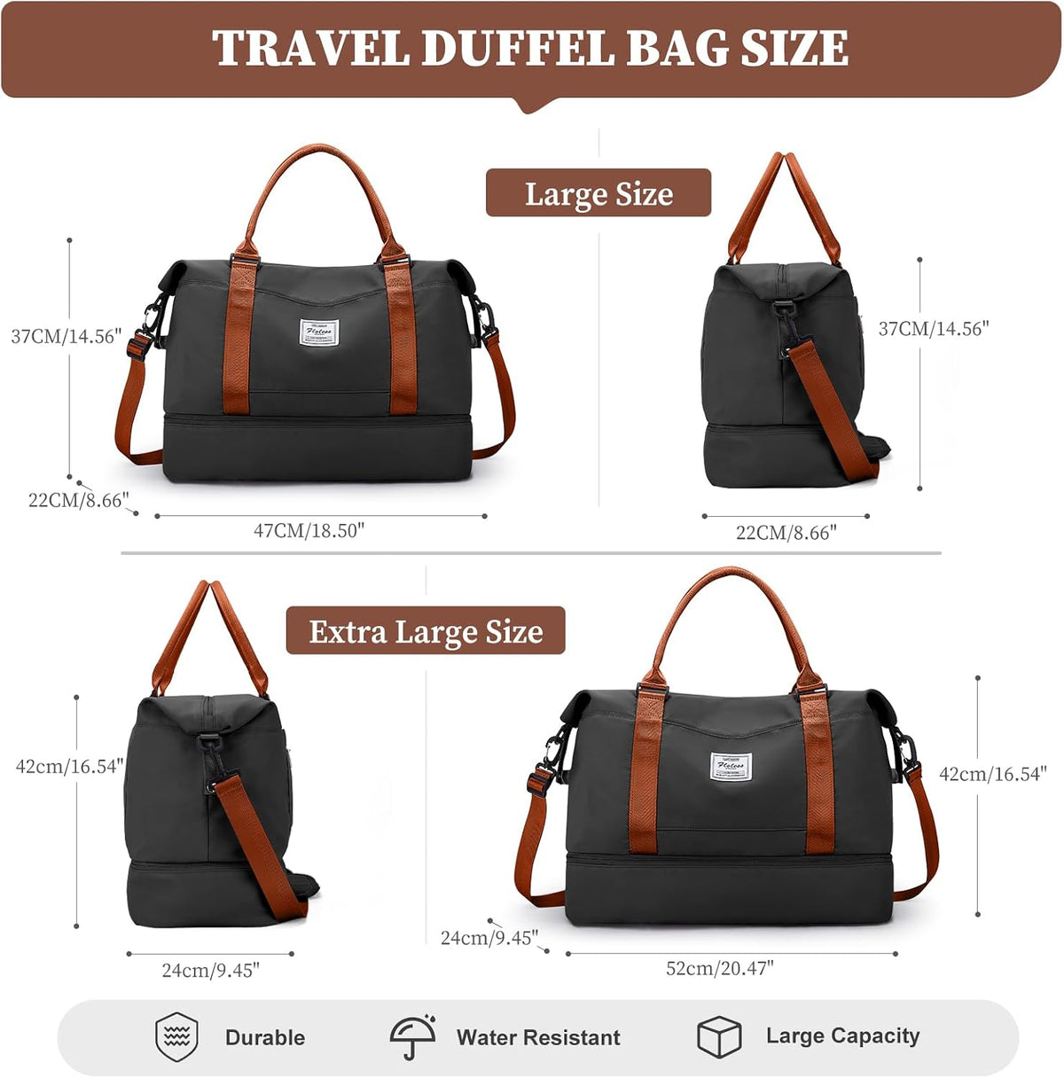 Weekender Bags for Women, Personal Item Travel Bag with Shoes Compartment | Overnight Travel Duffel Bag with Toiletry Bag, Airplane Friendly Carry-On Bag - Colors B
