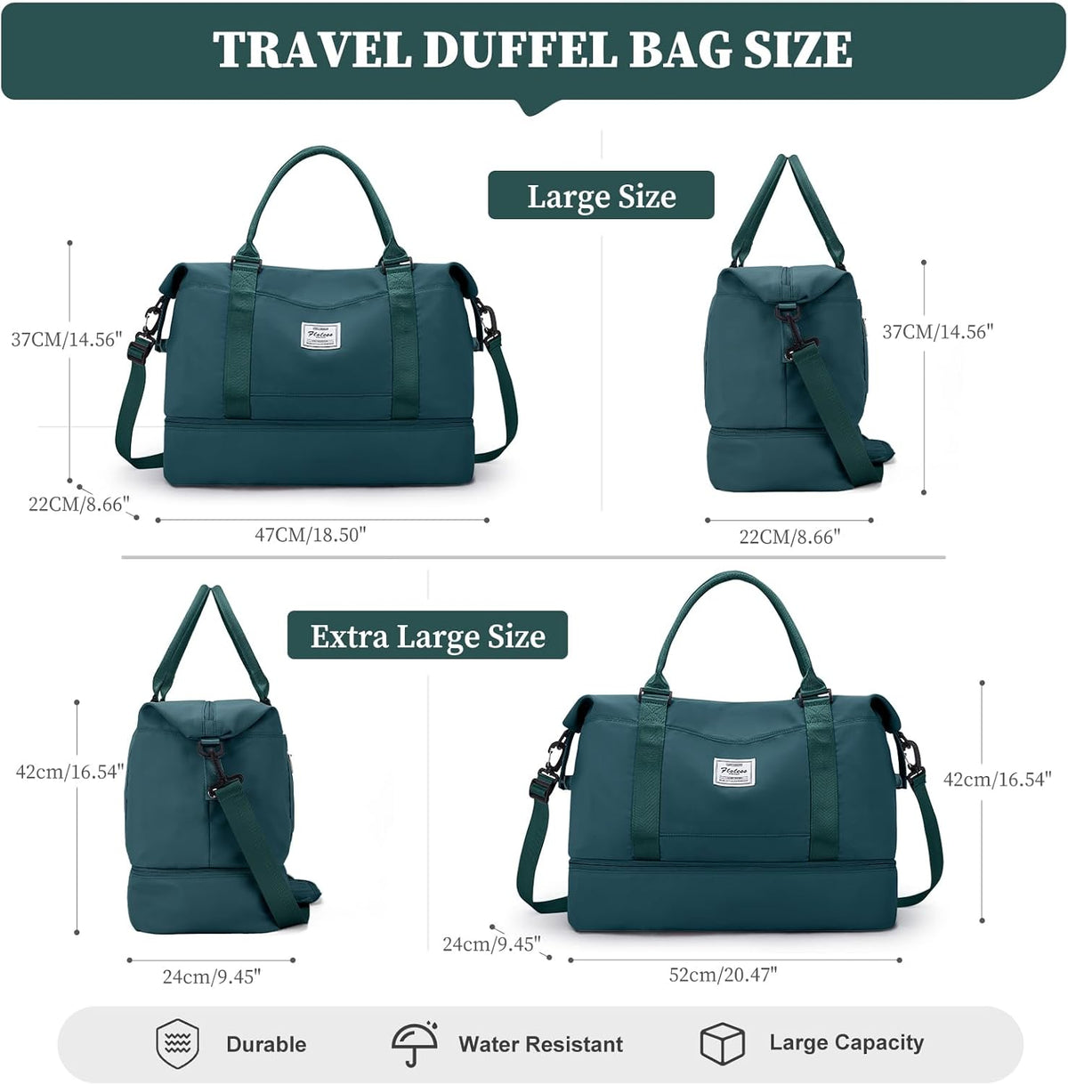 Weekender Bags for Women, Personal Item Travel Bag with Shoes Compartment | Overnight Travel Duffel Bag with Toiletry Bag, Airplane Friendly Carry-On Bag - Colors B