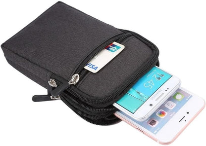 Universal Crossbody Cell Phone Purse Waist Pack Bag for Outdoor Sports Moblie Phone Carrying Cases Shoulder Belt Bag Pouch for iPhone 7 6/6S Plus Samsung Galaxy Phones Under 6.0'' from