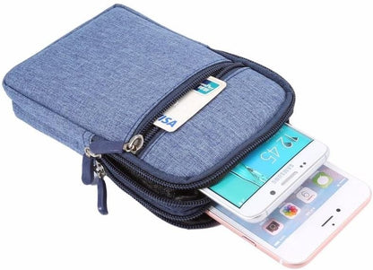 Universal Crossbody Cell Phone Purse Waist Pack Bag for Outdoor Sports Moblie Phone Carrying Cases Shoulder Belt Bag Pouch for iPhone 7 6/6S Plus Samsung Galaxy Phones Under 6.0'' from