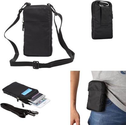 Universal Crossbody Cell Phone Purse Waist Pack Bag for Outdoor Sports Moblie Phone Carrying Cases Shoulder Belt Bag Pouch for iPhone 7 6/6S Plus Samsung Galaxy Phones Under 6.0'' from