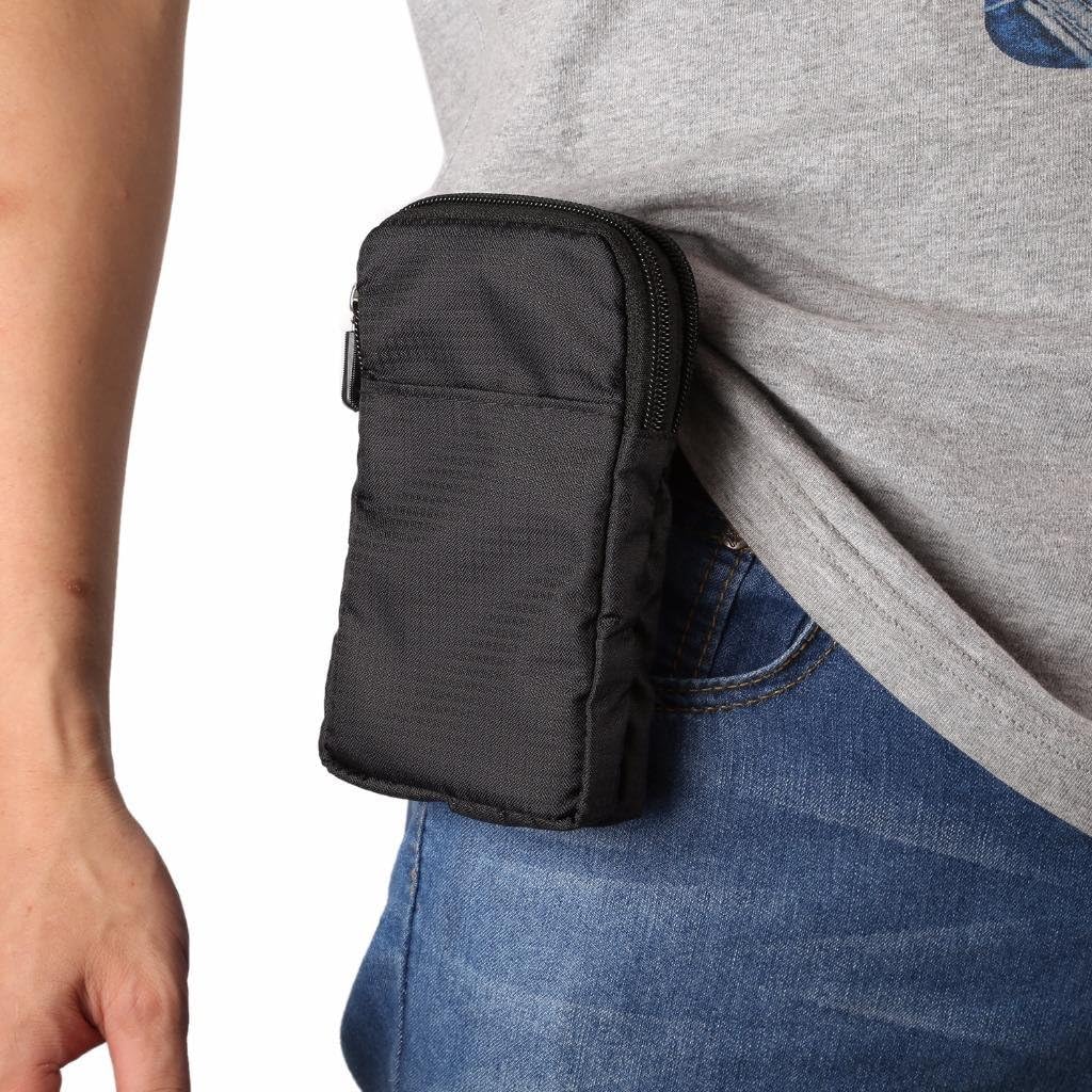 Universal Crossbody Cell Phone Purse Waist Pack Bag for Outdoor Sports Moblie Phone Carrying Cases Shoulder Belt Bag Pouch for iPhone 7 6/6S Plus Samsung Galaxy Phones Under 6.0'' from