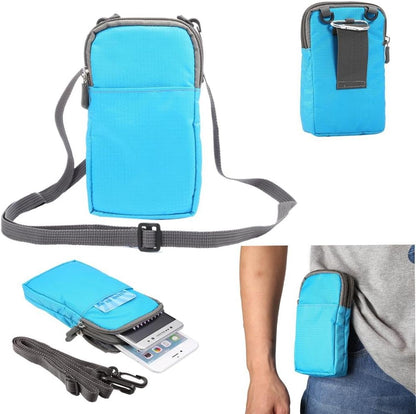 Universal Crossbody Cell Phone Purse Waist Pack Bag for Outdoor Sports Moblie Phone Carrying Cases Shoulder Belt Bag Pouch for iPhone 7 6/6S Plus Samsung Galaxy Phones Under 6.0'' from