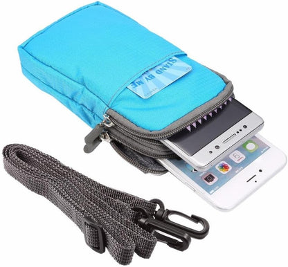 Universal Crossbody Cell Phone Purse Waist Pack Bag for Outdoor Sports Moblie Phone Carrying Cases Shoulder Belt Bag Pouch for iPhone 7 6/6S Plus Samsung Galaxy Phones Under 6.0'' from