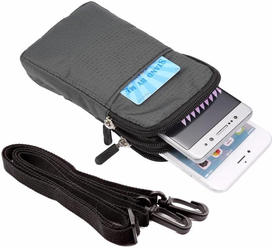 Universal Crossbody Cell Phone Purse Waist Pack Bag for Outdoor Sports Moblie Phone Carrying Cases Shoulder Belt Bag Pouch for iPhone 7 6/6S Plus Samsung Galaxy Phones Under 6.0'' from