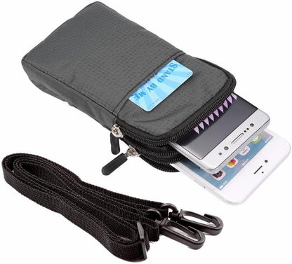 Universal Crossbody Cell Phone Purse Waist Pack Bag for Outdoor Sports Moblie Phone Carrying Cases Shoulder Belt Bag Pouch for iPhone 7 6/6S Plus Samsung Galaxy Phones Under 6.0'' from