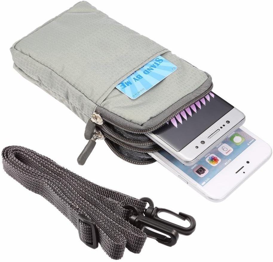 Universal Crossbody Cell Phone Purse Waist Pack Bag for Outdoor Sports Moblie Phone Carrying Cases Shoulder Belt Bag Pouch for iPhone 7 6/6S Plus Samsung Galaxy Phones Under 6.0'' from