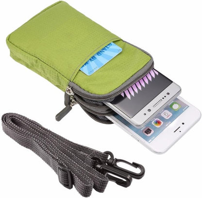 Universal Crossbody Cell Phone Purse Waist Pack Bag for Outdoor Sports Moblie Phone Carrying Cases Shoulder Belt Bag Pouch for iPhone 7 6/6S Plus Samsung Galaxy Phones Under 6.0'' from