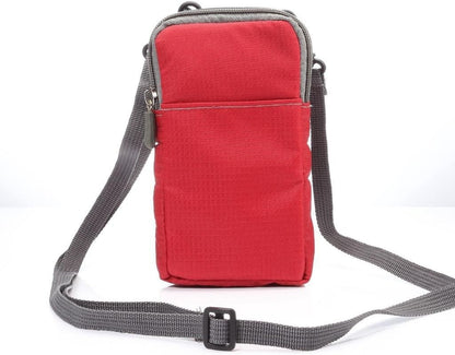 Universal Crossbody Cell Phone Purse Waist Pack Bag for Outdoor Sports Moblie Phone Carrying Cases Shoulder Belt Bag Pouch for iPhone 7 6/6S Plus Samsung Galaxy Phones Under 6.0'' from