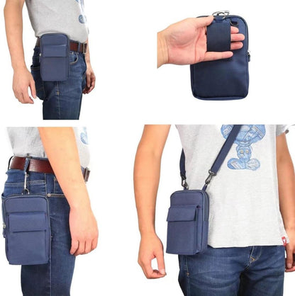 Universal Crossbody Cell Phone Purse Waist Pack Bag for Outdoor Sports Moblie Phone Carrying Cases Shoulder Belt Bag Pouch for iPhone 7 6/6S Plus Samsung Galaxy Phones Under 6.0'' from