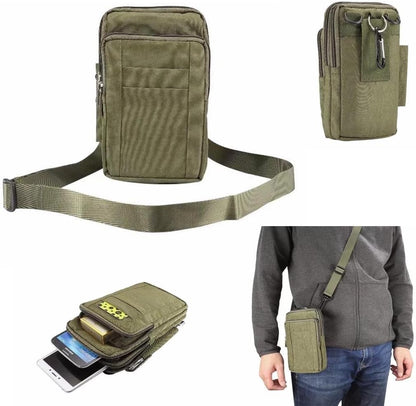 Universal Crossbody Cell Phone Purse Waist Pack Bag for Outdoor Sports Moblie Phone Carrying Cases Shoulder Belt Bag Pouch for iPhone 7 6/6S Plus Samsung Galaxy Phones Under 6.0'' from