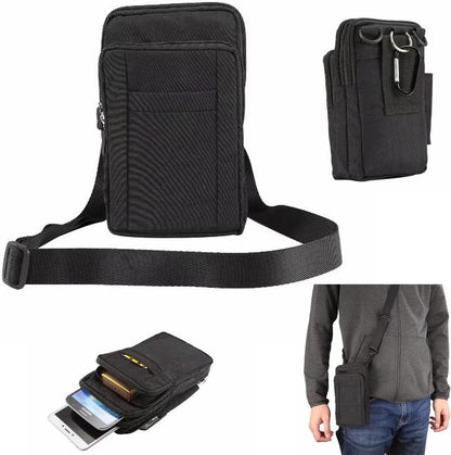 Universal Crossbody Cell Phone Purse Waist Pack Bag for Outdoor Sports Moblie Phone Carrying Cases Shoulder Belt Bag Pouch for iPhone 7 6/6S Plus Samsung Galaxy Phones Under 6.0'' from
