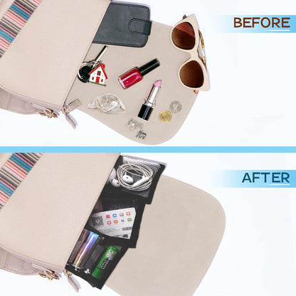 Mesh Pouch, Make up Bag with Zipper Cosmetic Organizer Pouch for Daily or Travel to Keep Small Items, 4 PCS Black