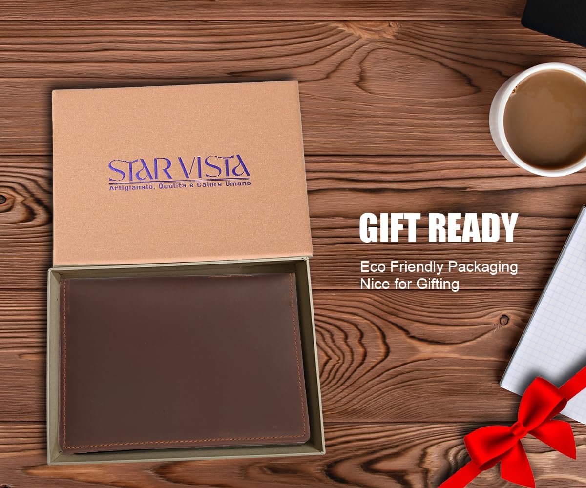 Phoenix Leather Passport Holder, Full Grain Leather Travel Wallet - Slim, Bifold, RFID Blocking, ID Window, Coin Pocket, Card Slots, SIM Slots, AirTag Holder