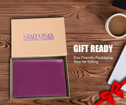 Phoenix Leather Passport Holder, Full Grain Leather Travel Wallet - Slim, Bifold, RFID Blocking, ID Window, Coin Pocket, Card Slots, SIM Slots, AirTag Holder