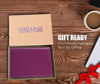 Phoenix Leather Passport Holder, Full Grain Leather Travel Wallet - Slim, Bifold, RFID Blocking, ID Window, Coin Pocket, Card Slots, SIM Slots, AirTag Holder