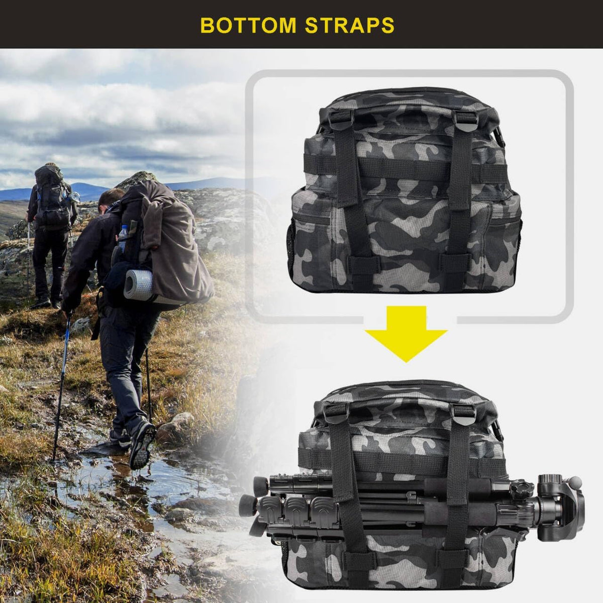 45L Military Tactical Backpack, Army 3-Day Assault Pack Bug Out Bag for Hiking Camping | Army