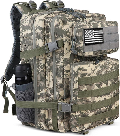 45L Military Tactical Backpack, Army 3-Day Assault Pack Bug Out Bag for Hiking Camping | Army