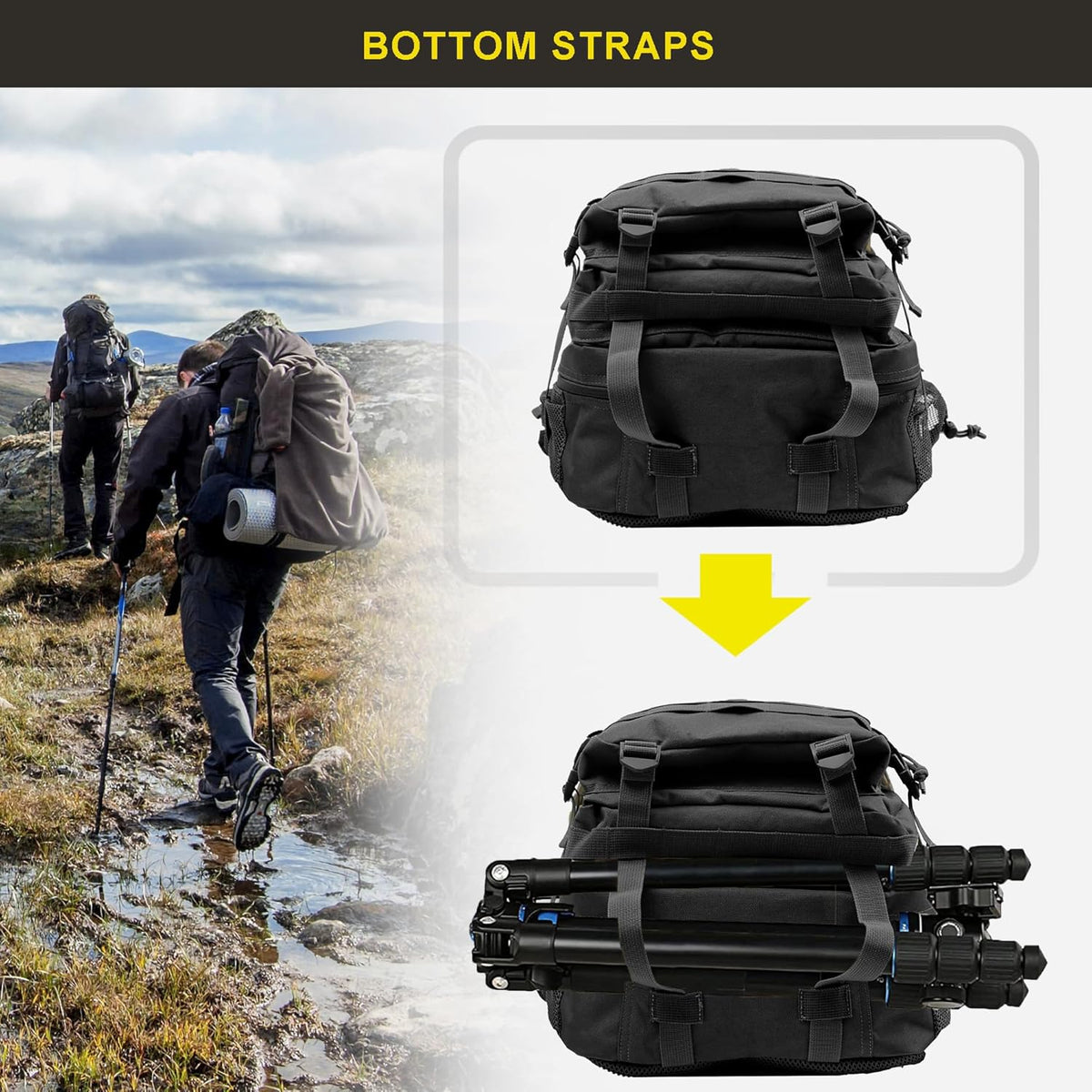 45L Military Tactical Backpack, Army 3-Day Assault Pack Bug Out Bag for Hiking Camping | Army