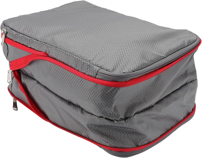 9L Compression Packing Set Lightweight Nylon Travel Bag for Organized Luggage Sided Design for and Dirty Clothes for Holidays Business Trips (Grey)