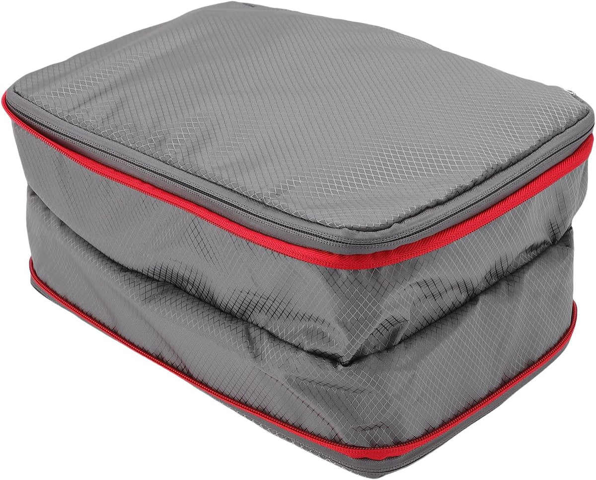 9L Compression Packing Set Lightweight Nylon Travel Bag for Organized Luggage Sided Design for and Dirty Clothes for Holidays Business Trips (Grey)