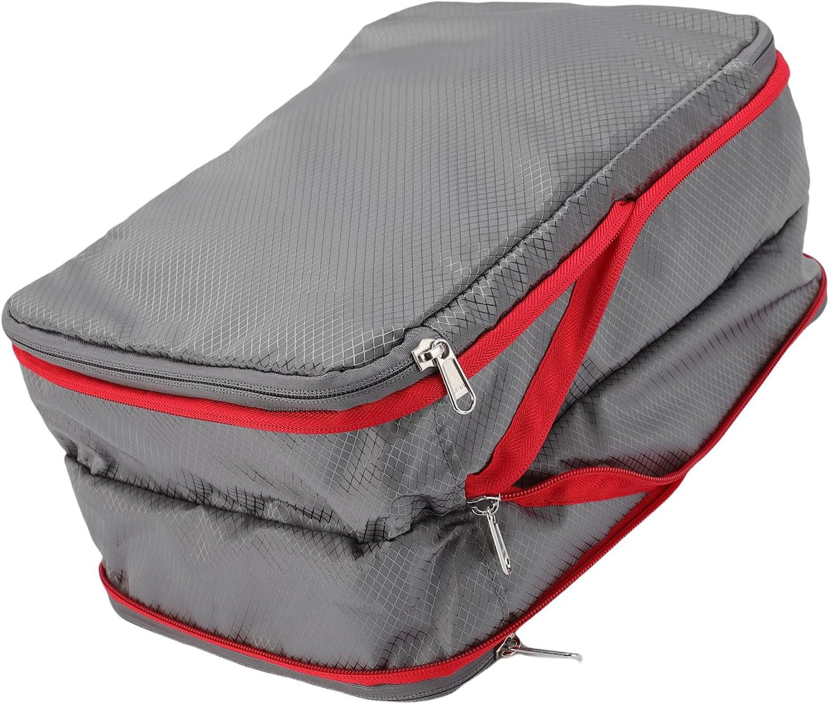 9L Compression Packing Set Lightweight Nylon Travel Bag for Organized Luggage Sided Design for and Dirty Clothes for Holidays Business Trips (Grey)