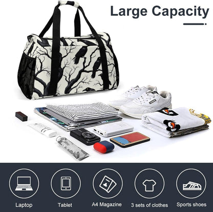 Gym Travel Bag Sports Duffel Simple Weekender Overnight Bag Men Women Workout Short Trip