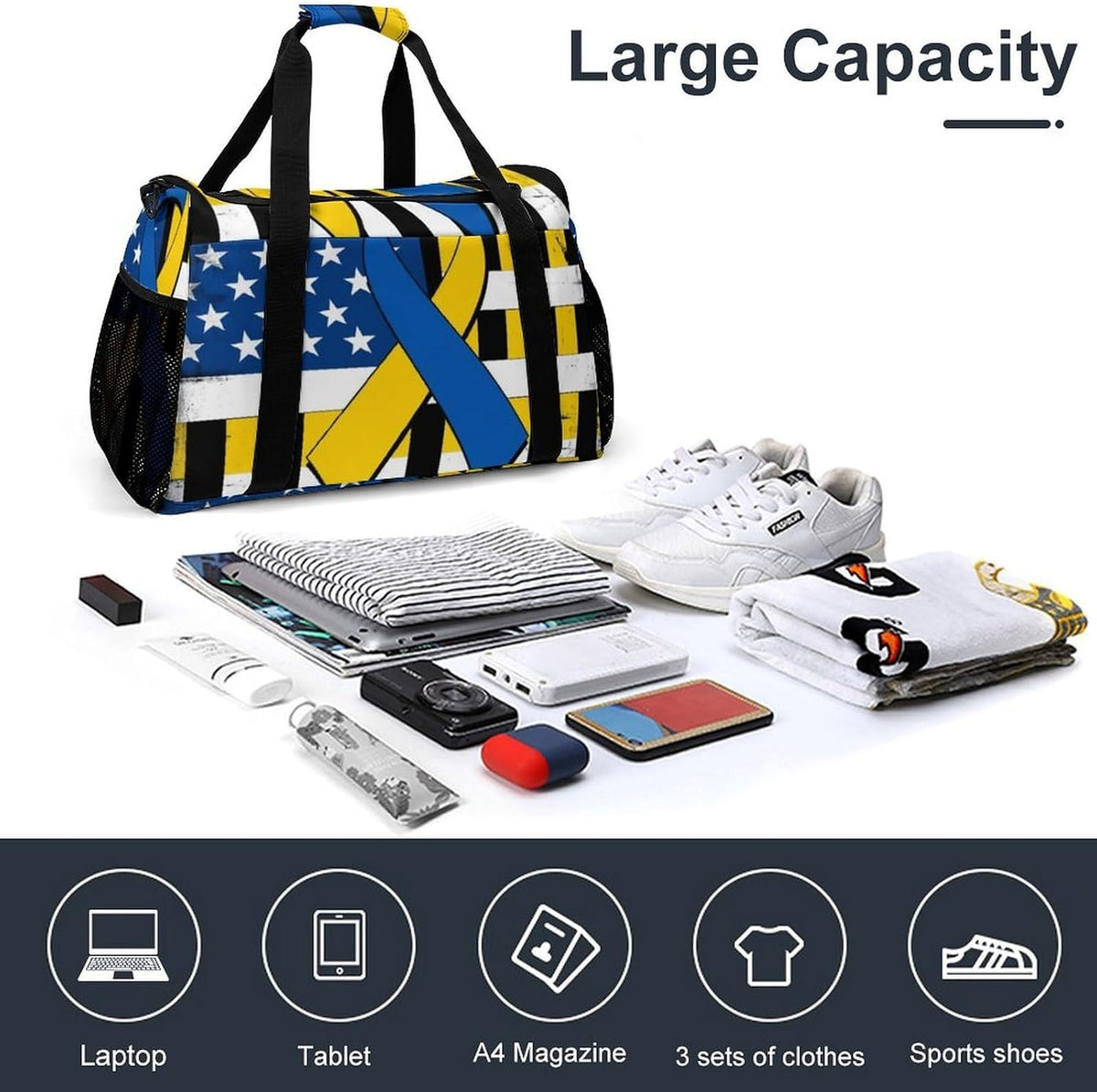 Gym Travel Bag Sports Duffel Simple Weekender Overnight Bag Men Women Workout Short Trip