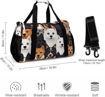 Gym Travel Bag Sports Duffel Simple Weekender Overnight Bag Men Women Workout Short Trip