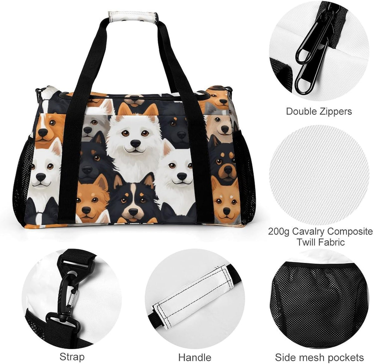 Gym Travel Bag Sports Duffel Simple Weekender Overnight Bag Men Women Workout Short Trip