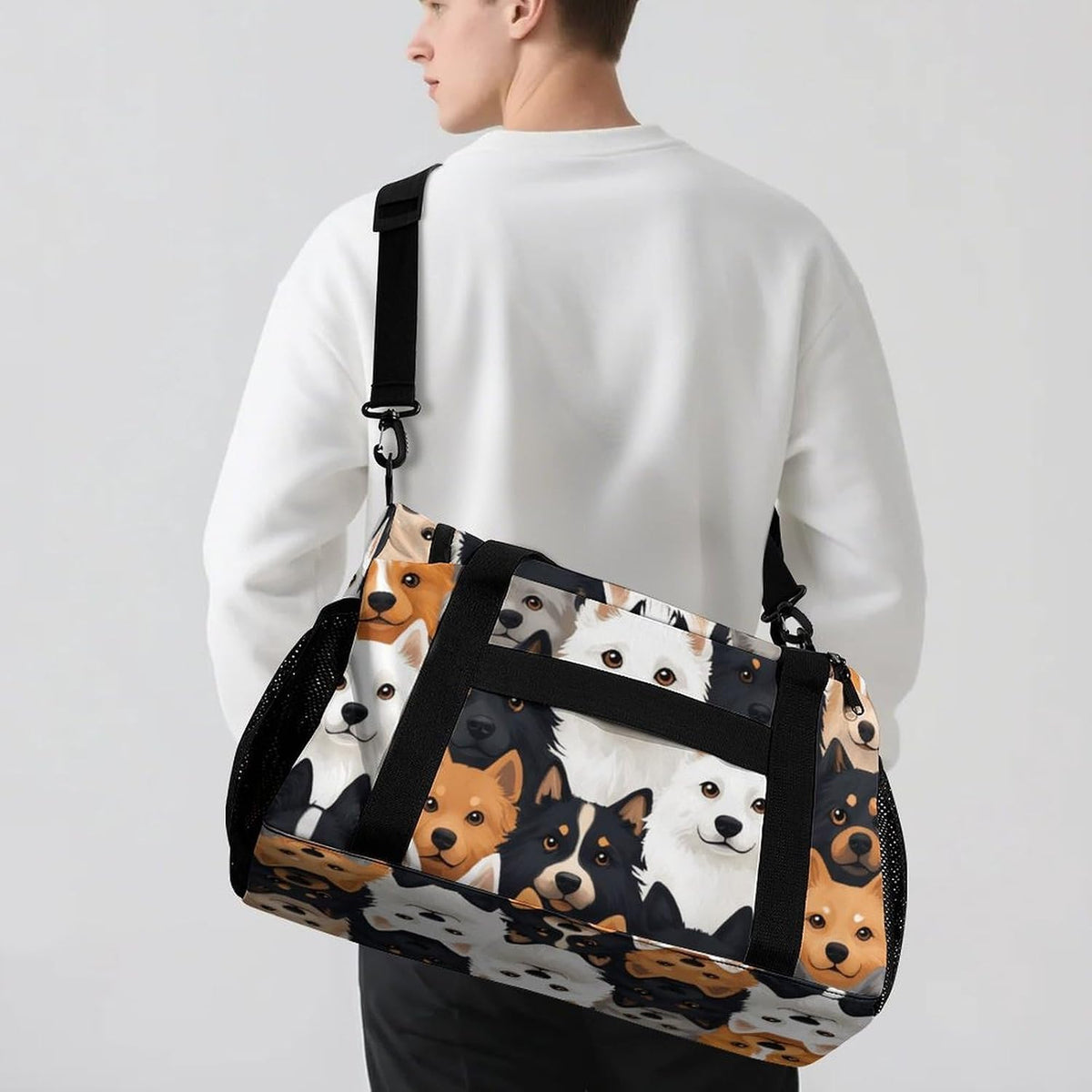 Gym Travel Bag Sports Duffel Simple Weekender Overnight Bag Men Women Workout Short Trip