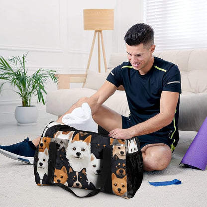 Gym Travel Bag Sports Duffel Simple Weekender Overnight Bag Men Women Workout Short Trip