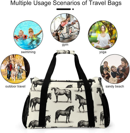 Gym Travel Bag Sports Duffel Simple Weekender Overnight Bag Men Women Workout Short Trip