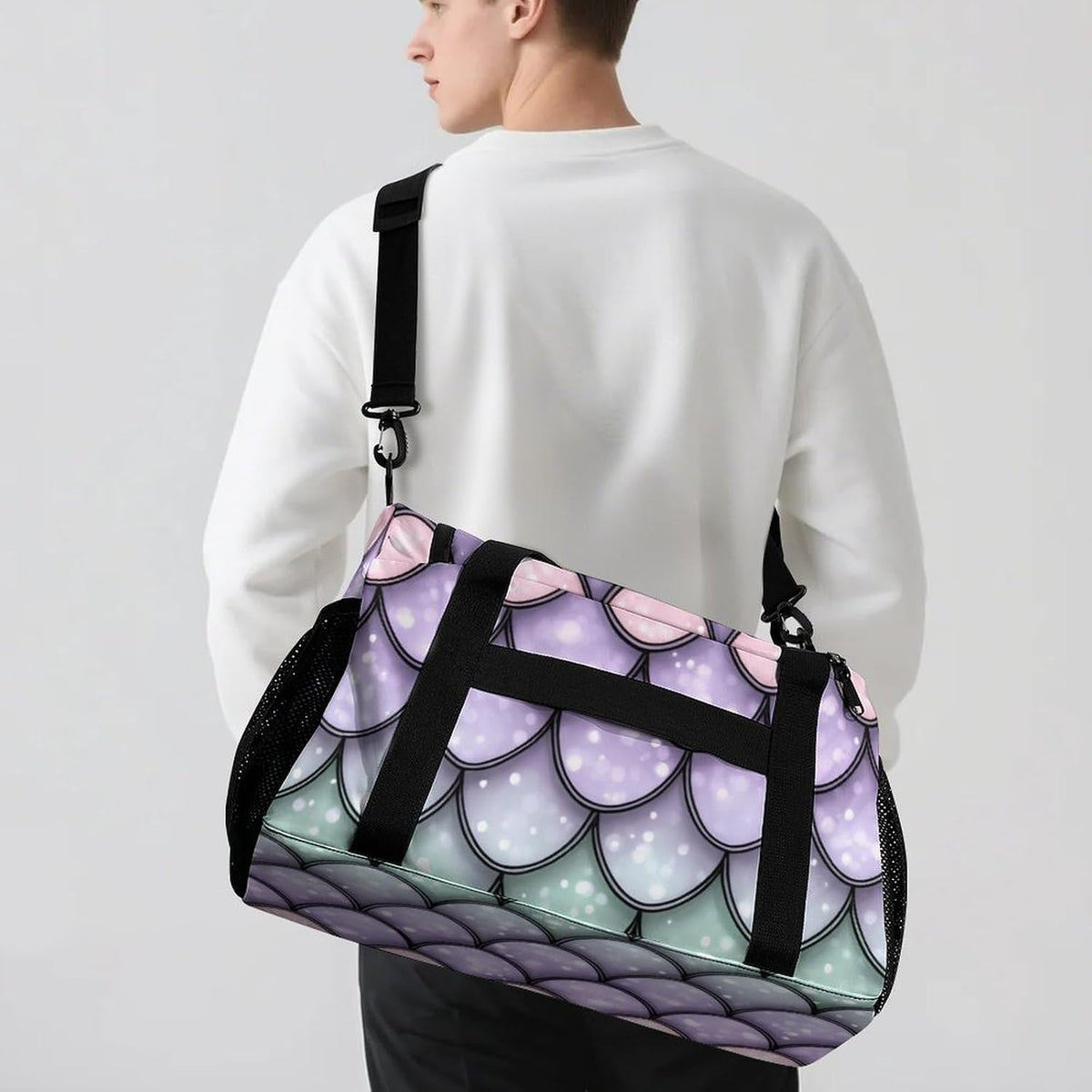Gym Travel Bag Sports Duffel Simple Weekender Overnight Bag Men Women Workout Short Trip